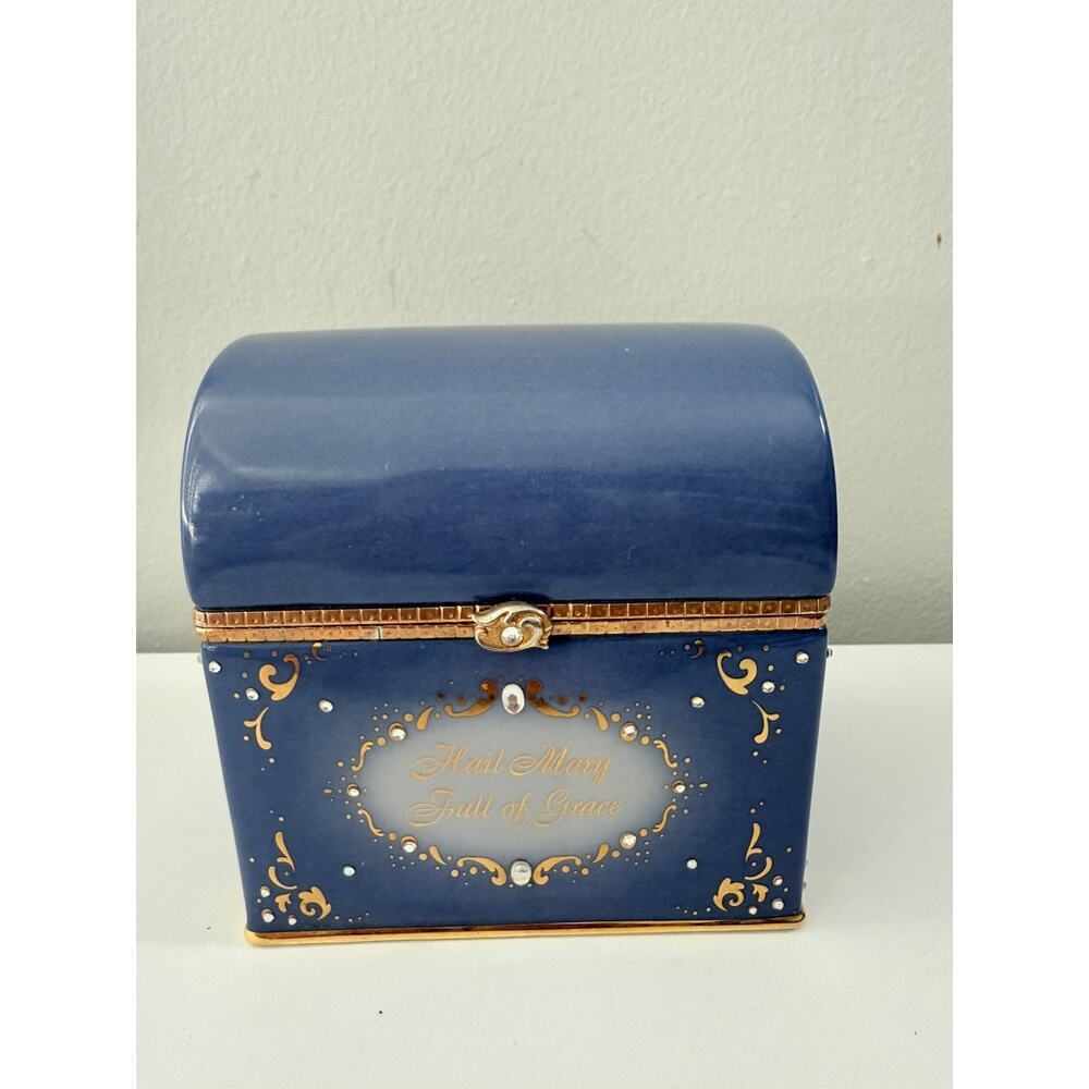 Bradford Exchange Our Lady Treasury Of Prayer Musical Box Limited Edition